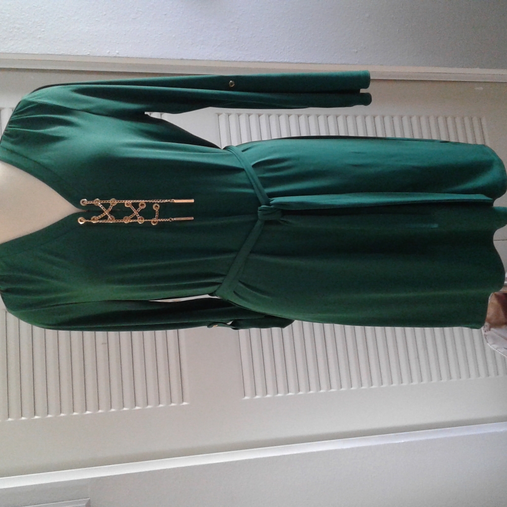 Michael Kors Green with Gold tone accessories.